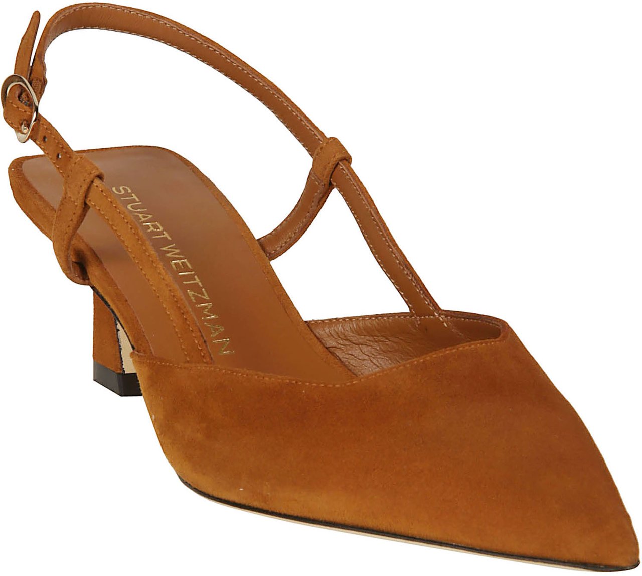 Stuart Weitzman Vinnie 50 Slingback Sandals Brown Bruin