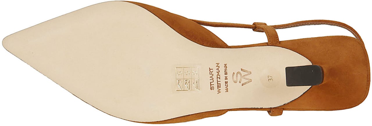 Stuart Weitzman Vinnie 50 Slingback Sandals Brown Bruin