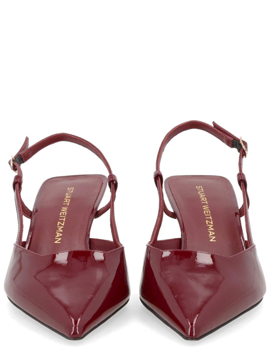 Stuart Weitzman Vinnie Pointed Toe Slender Heel Pumps Maroon