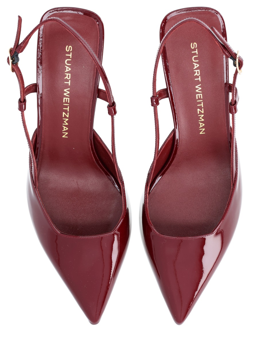 Stuart Weitzman Vinnie Pointed Toe Slender Heel Pumps Maroon