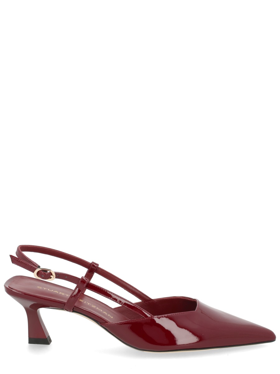 Stuart Weitzman Vinnie Pointed Toe Slender Heel Pumps Maroon