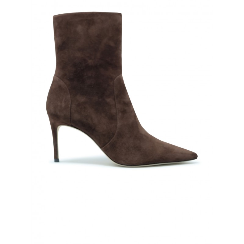 Stuart Weitzman STUART WEITZMAN SJ970 WALNUT SUEDE 75 POWER ZIP BOOTIE Bruin