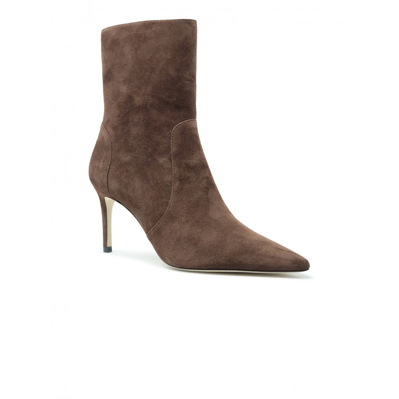 Stuart Weitzman STUART WEITZMAN SJ970 WALNUT SUEDE 75 POWER ZIP BOOTIE Bruin