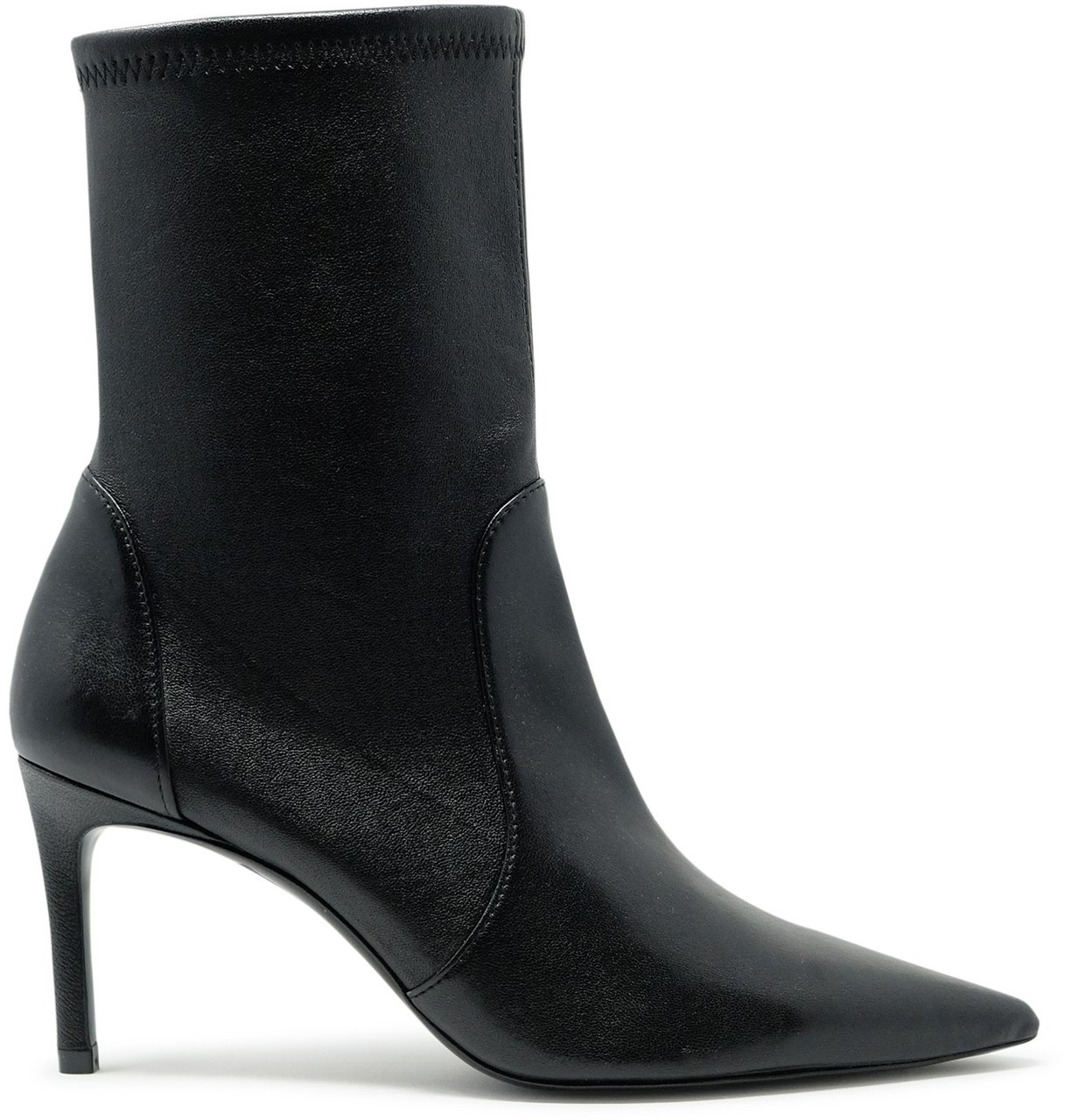 Stuart Weitzman STUART WEITZMAN SJ974 BLACK NAPPA STRETCH 75 BOOTIE Zwart