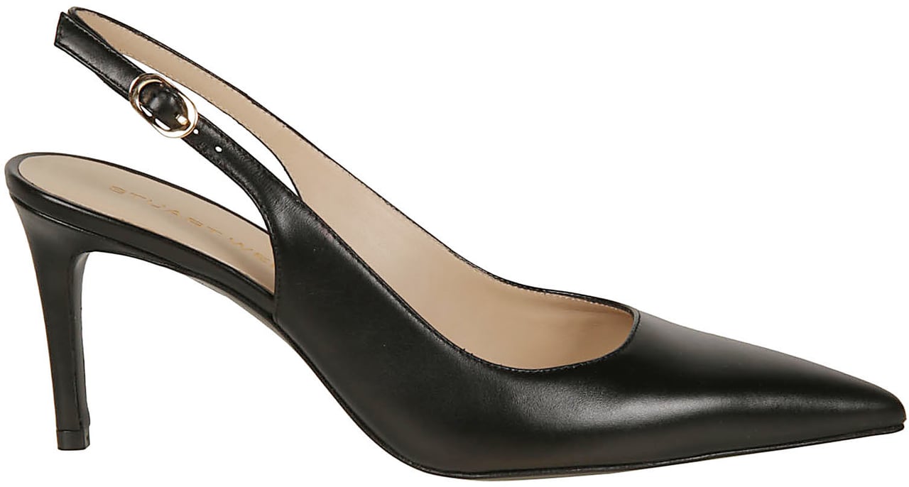 Stuart Weitzman Stuart Power Slingback 75 Sandals Black Zwart