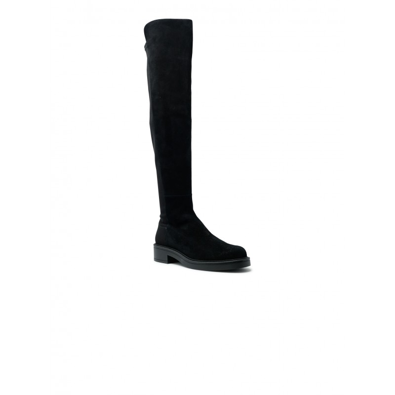 Stuart Weitzman STUART WEITZMAN SM395 BLACK SUEDE  5050 CELIA BOOTS Zwart