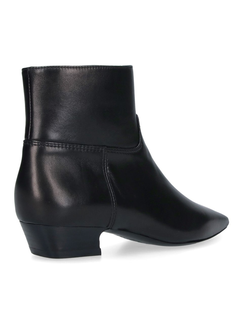 Stuart Weitzman Black Stassi Pointed-Toe Leather Boots Zwart