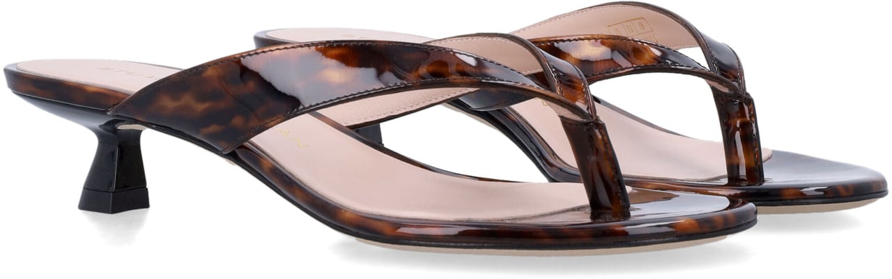 Stuart Weitzman Rio Sleek Tongue Sandal Turtle Bruin