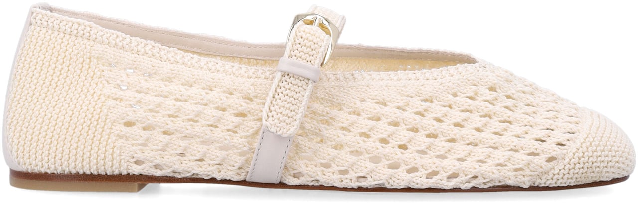 Stuart Weitzman Leora Maryjane Ballerina Chalk Wit