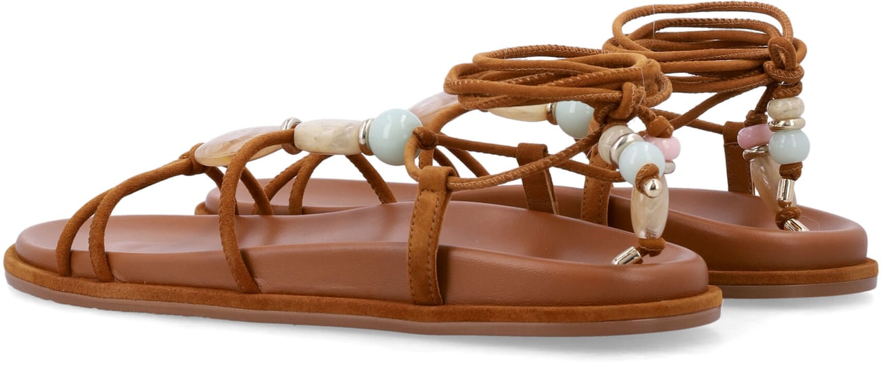Stuart Weitzman Majorca Wrap Sport Sandal Marrone Beige
