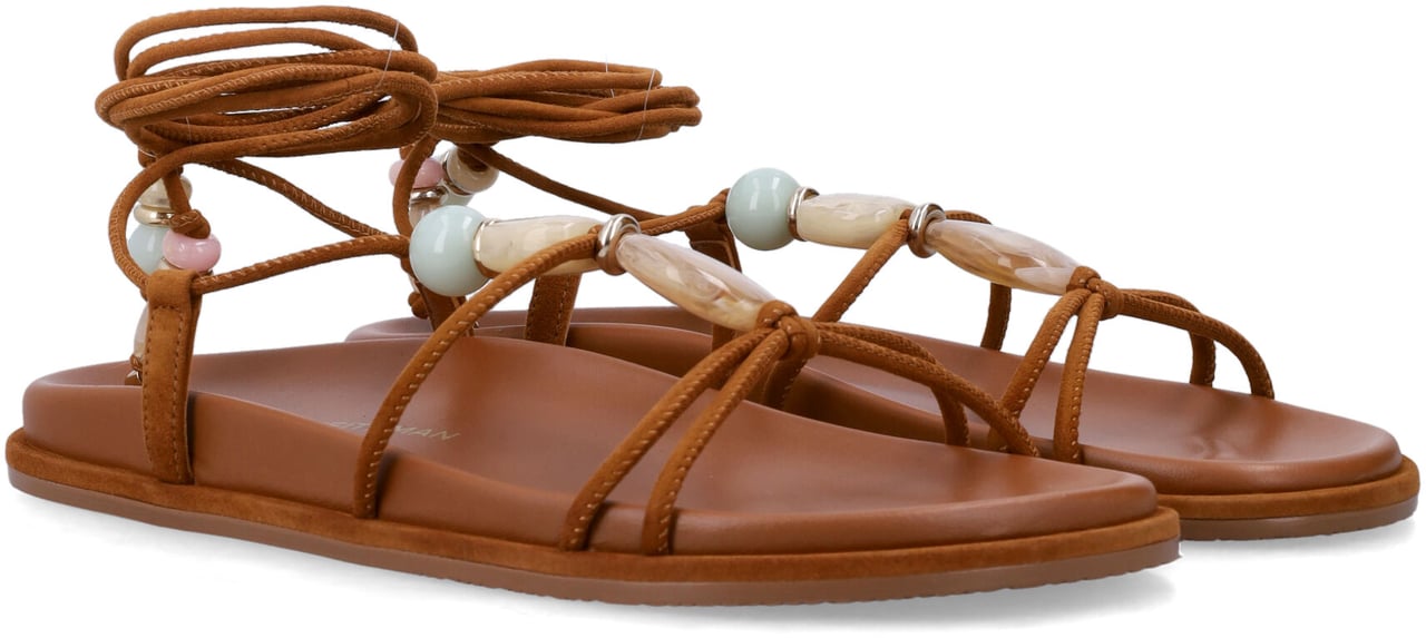 Stuart Weitzman Majorca Wrap Sport Sandal Marrone Beige