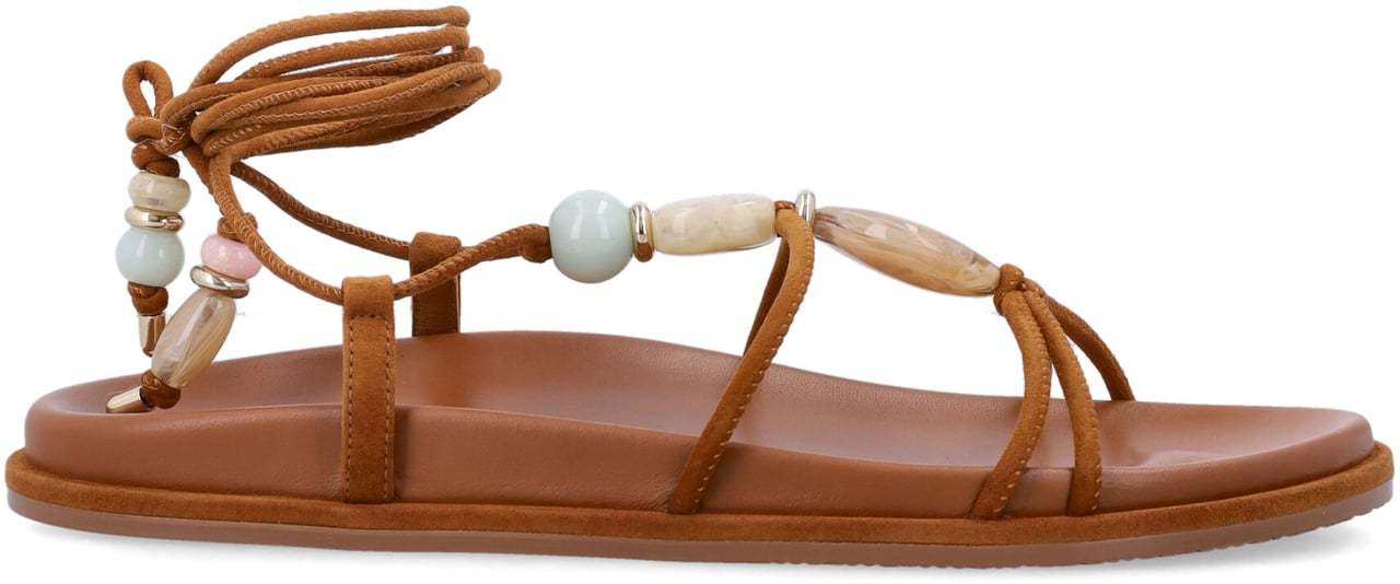 Stuart Weitzman Majorca Wrap Sport Sandal Marrone Beige