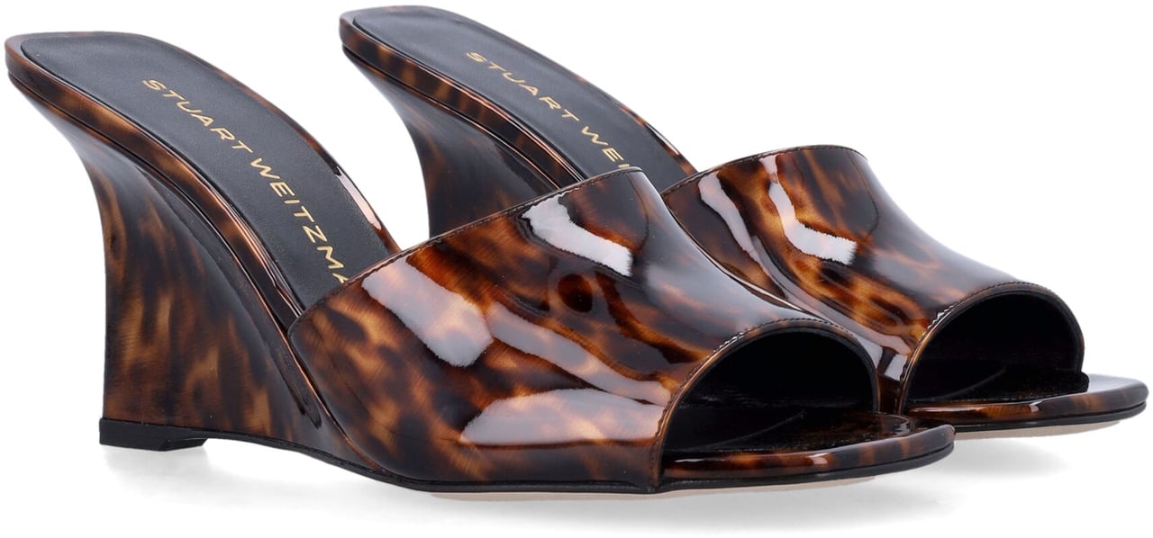 Stuart Weitzman Vinnie Wedge Mule Turtle Bruin