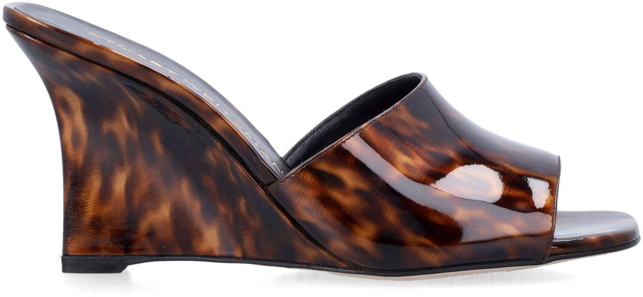 Stuart Weitzman Vinnie Wedge Mule Turtle Bruin