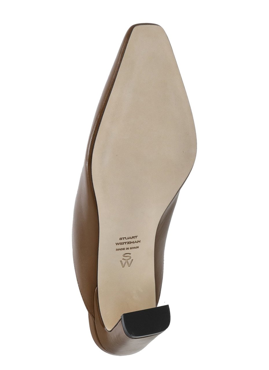 Stuart Weitzman Brown Stassi 50 Leather Mules Grijs