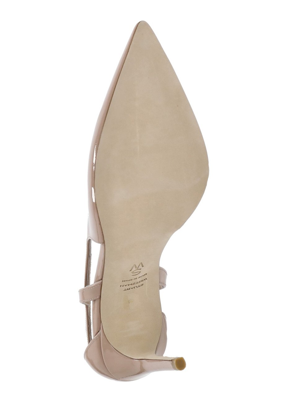 Stuart Weitzman Pink Power Cutout Polished Leather Pumps Roze
