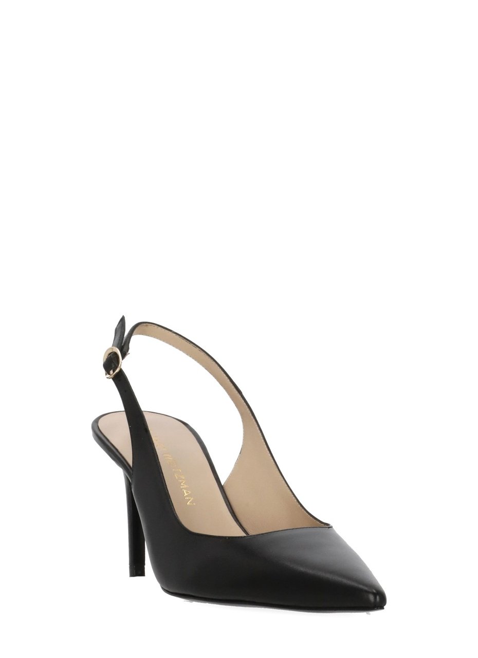 Stuart Weitzman Black Power 75 Slingback Pumps Zwart