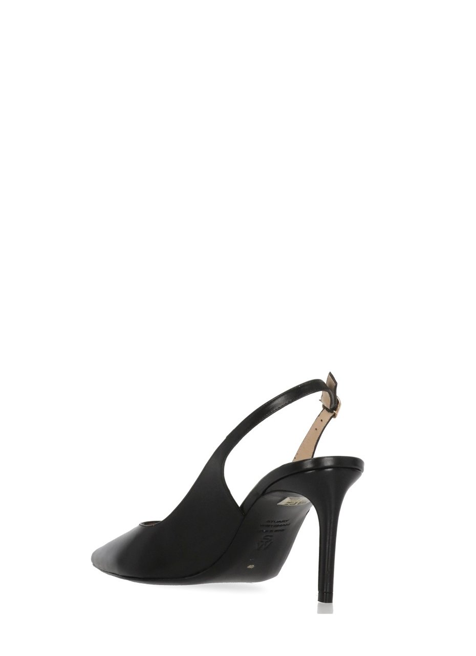 Stuart Weitzman Black Power 75 Slingback Pumps Zwart