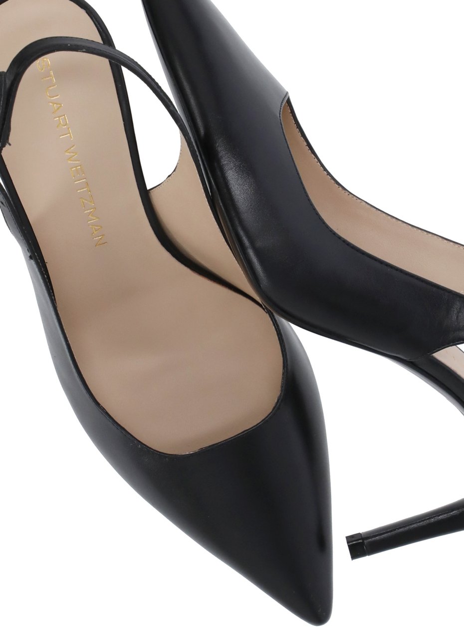 Stuart Weitzman Black Power 75 Slingback Pumps Zwart