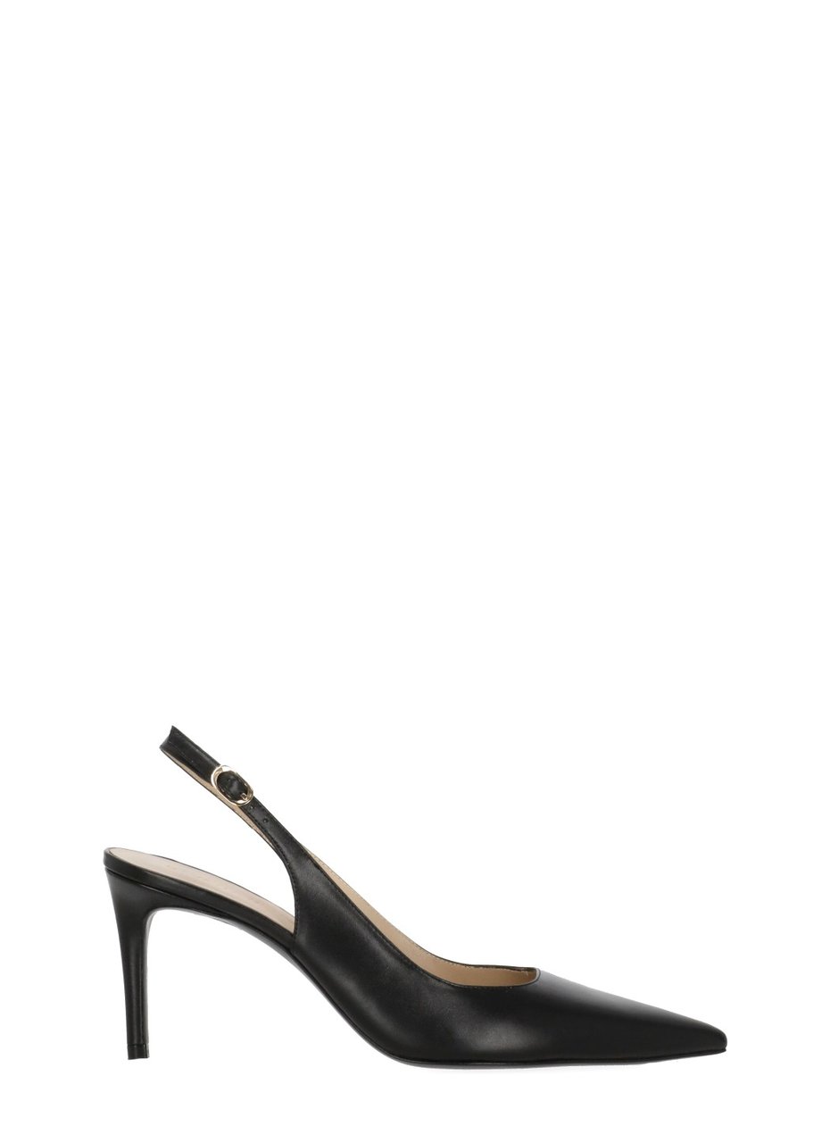 Stuart Weitzman Black Power 75 Slingback Pumps Zwart