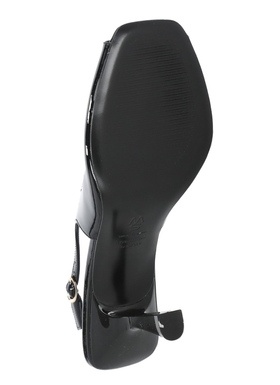 Stuart Weitzman Black Val 85 Polished Leather Slingback Zwart
