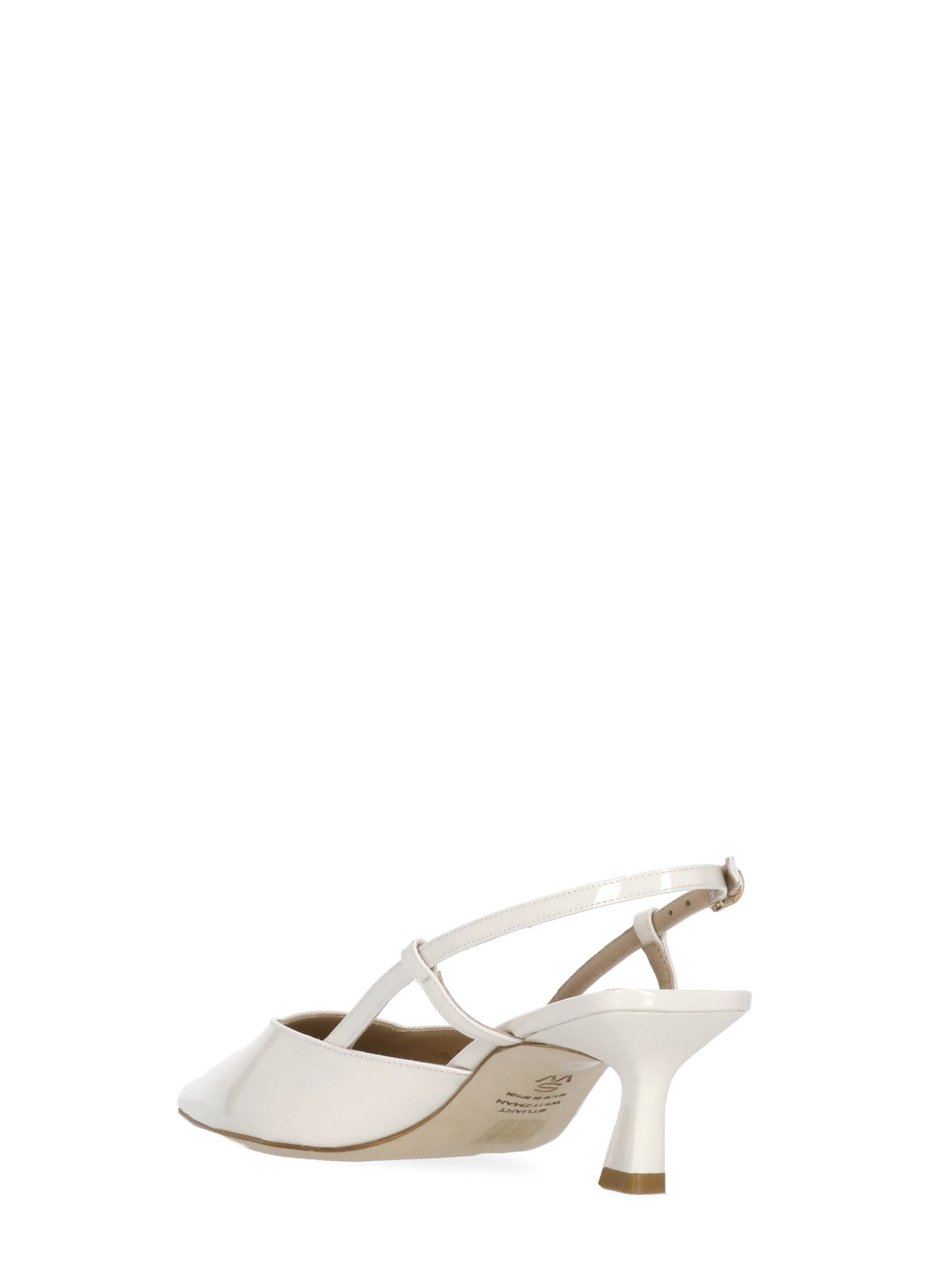 Stuart Weitzman Ivory Vinnie 50 Polished Leather Slingback Neutraal