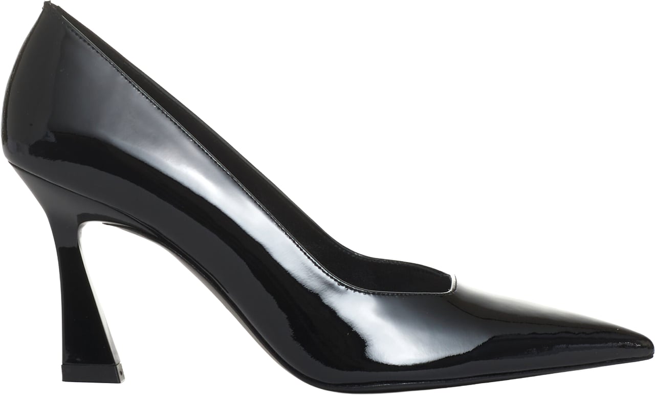 Stuart Weitzman Pump Vernice Black Tacco 85 Mm Zwart