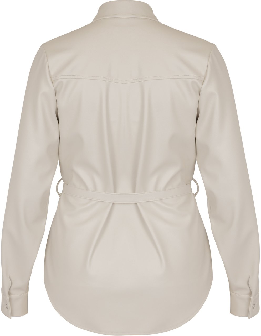 STUDIO ANNELOES - Bodil faux leather blouse - 13453 - 1400 Kit Wit