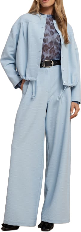 STUDIO ANNELOES - Selma waffle jacket - 13586 - 7000 Pastel blue Blauw