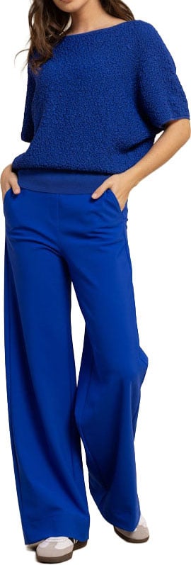 STUDIO ANNELOES - Lexie bonded trousers - 13729 - 7301 Electric blue Blauw