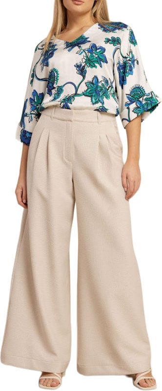 STUDIO ANNELOES - Madison flower top - 13740 - 7372 Electric blue Blauw