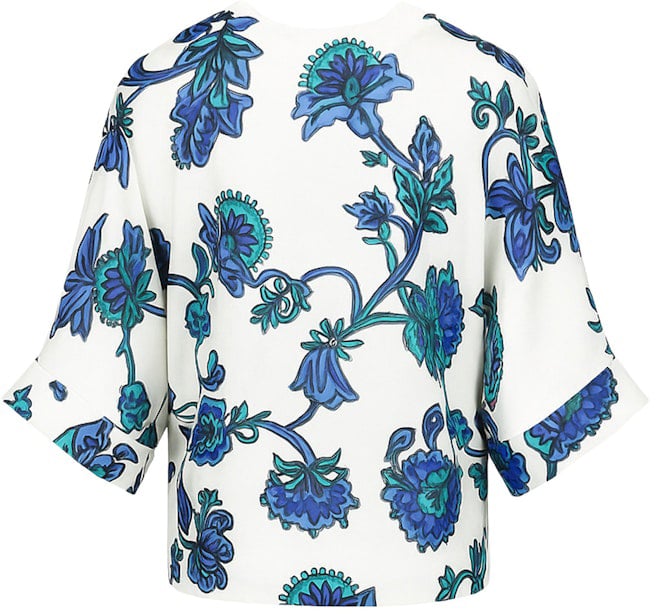 STUDIO ANNELOES - Madison flower top - 13740 - 7372 Electric blue Blauw