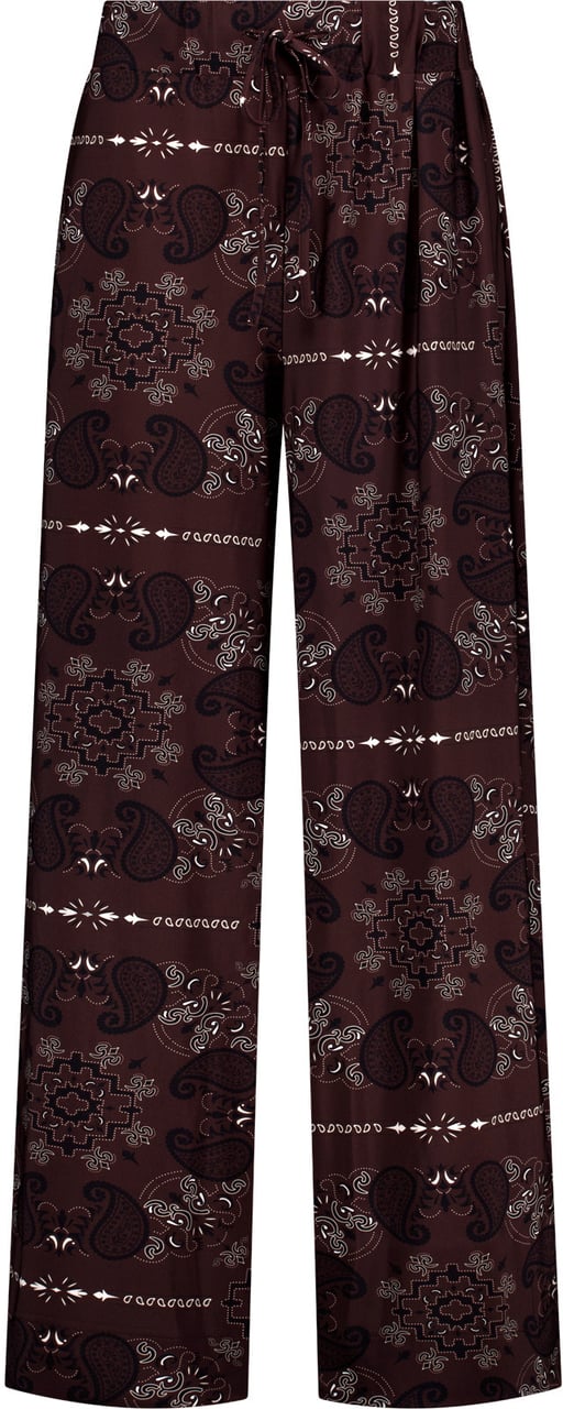 STUDIO ANNELOES - Grace paisley trousers - 13746 - 8714 Espresso/kit Bruin