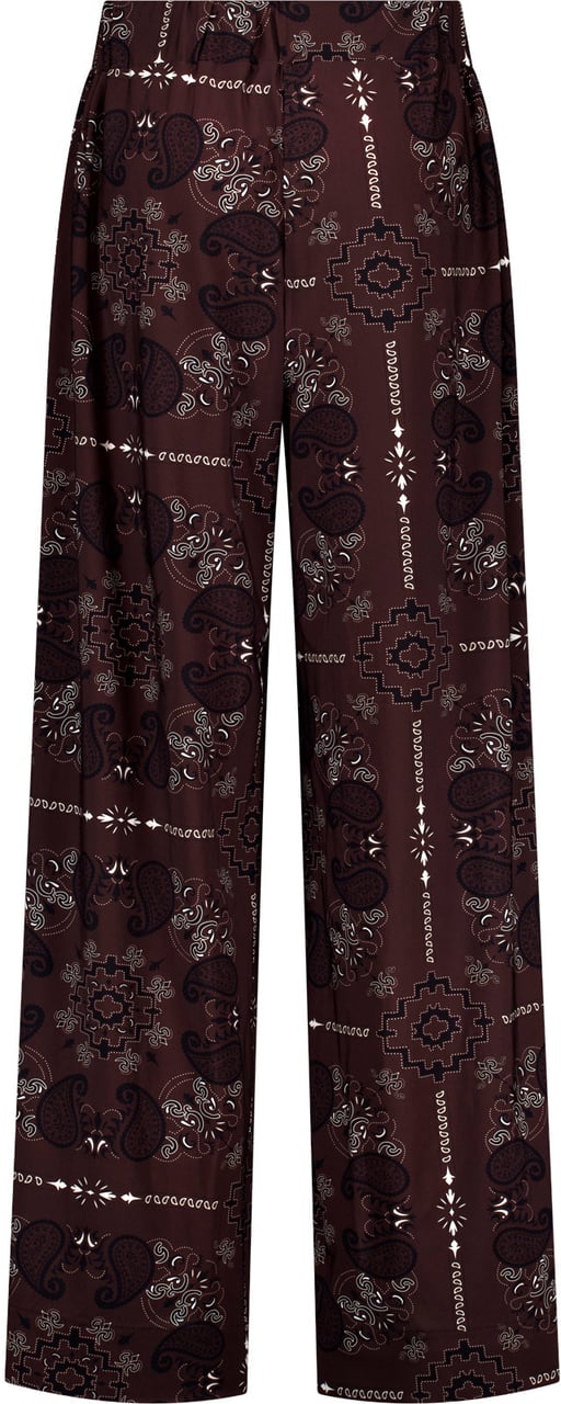 STUDIO ANNELOES - Grace paisley trousers - 13746 - 8714 Espresso/kit Bruin