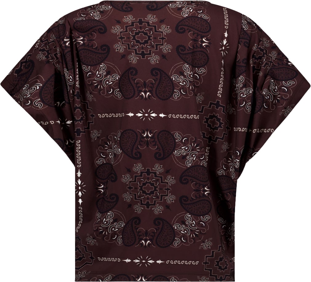 Studio Anneloes STUDIO ANNELOES - Renske paisley top - 13749 - 8714 Espresso/kit Bruin