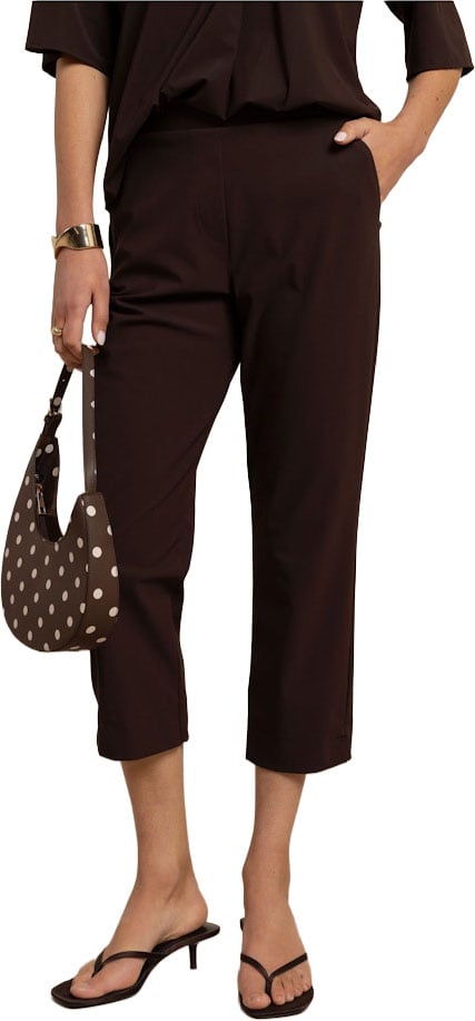 STUDIO ANNELOES - Anne capri trousers - 13813 - 8700 Espresso Bruin