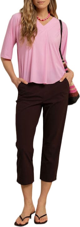 STUDIO ANNELOES - Anne capri trousers - 13813 - 8700 Espresso Bruin