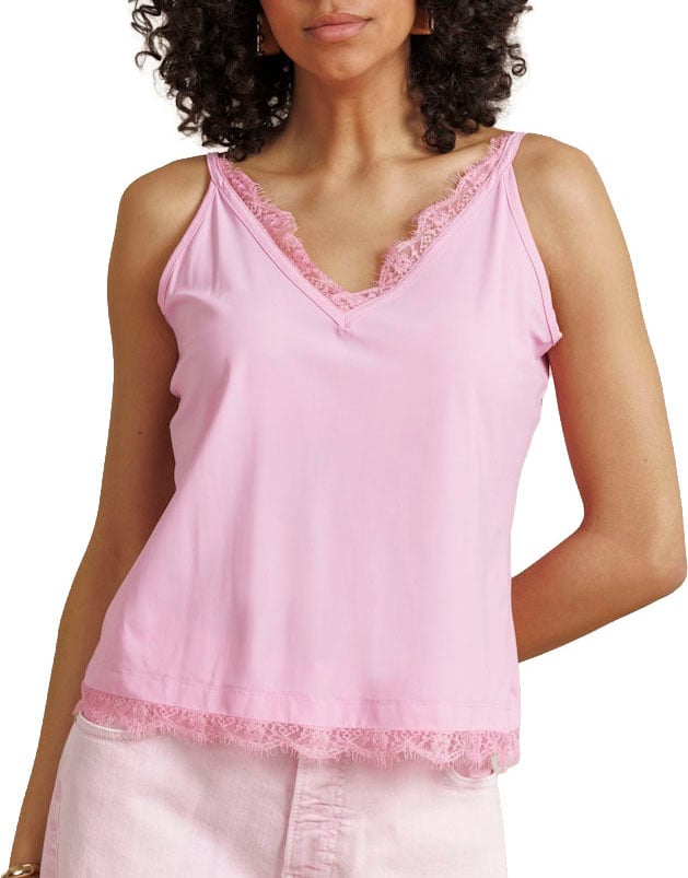 Studio Anneloes STUDIO ANNELOES - Mitzie lace top - 13852 - 4400 Pop pink Rood