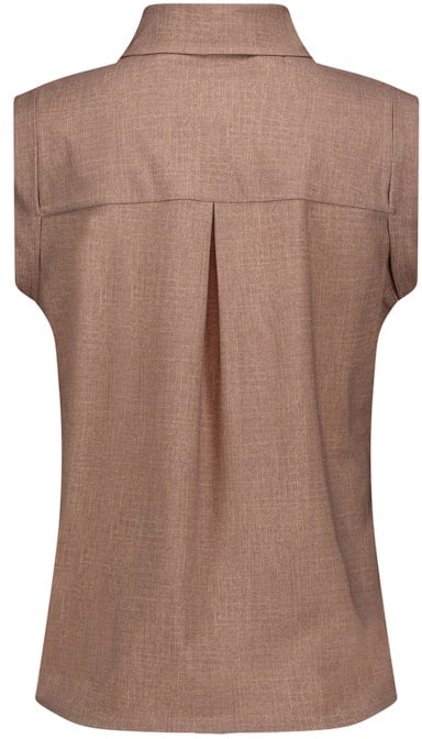 STUDIO ANNELOES - Georgie linnen look blouse - 13857 - 2200 Latte Bruin