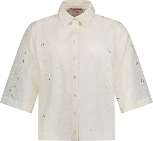 STUDIO ANNELOES - Nyra broderie blouse - 13870 - 1700 Ecru Wit
