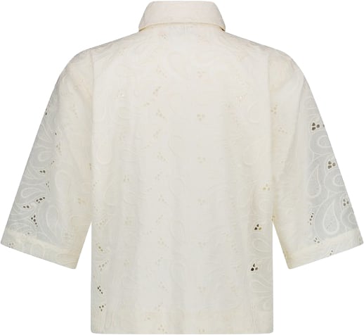 STUDIO ANNELOES - Nyra broderie blouse - 13870 - 1700 Ecru Wit
