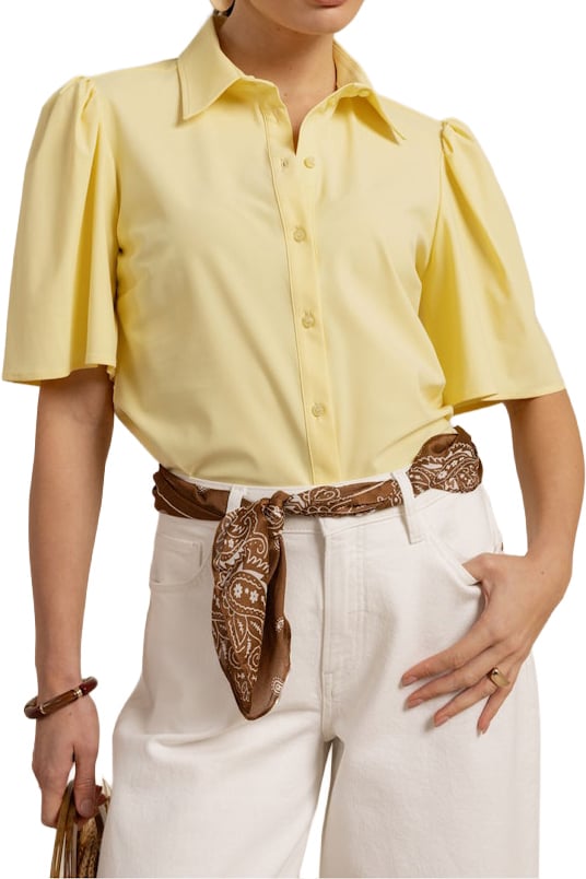 STUDIO ANNELOES - Poppy butterfly blouse - 13877 - 2100 Butter yellow Geel