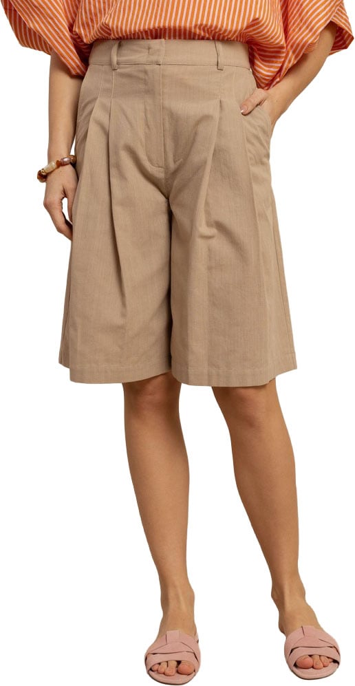 STUDIO ANNELOES - Endie linen bermuda - 13905 - 2200 Latte Bruin