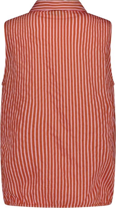 STUDIO ANNELOES - Kimmy stripe poplin blouse - 13907 - 2644 Orchid orange/pop pink Oranje