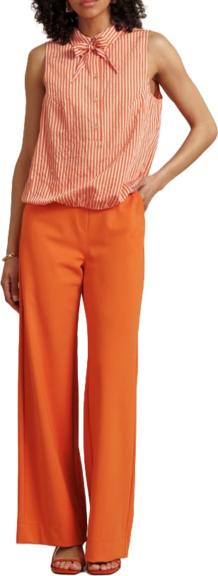 STUDIO ANNELOES - Kimmy stripe poplin blouse - 13907 - 2644 Orchid orange/pop pink Oranje