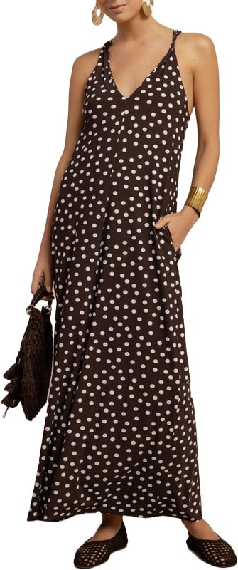 STUDIO ANNELOES - Norah 2way dot dress - 13938 - 8717 Espresso/ecru Bruin