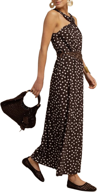 STUDIO ANNELOES - Norah 2way dot dress - 13938 - 8717 Espresso/ecru Bruin