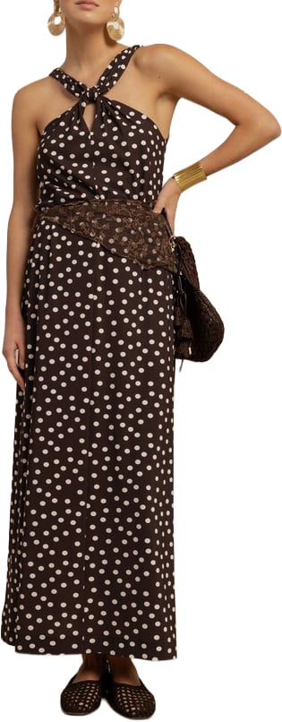 STUDIO ANNELOES - Norah 2way dot dress - 13938 - 8717 Espresso/ecru Bruin