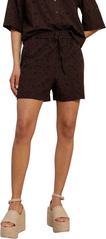 STUDIO ANNELOES - Zena broderie shorts - 13941 - 8700 Espresso Bruin
