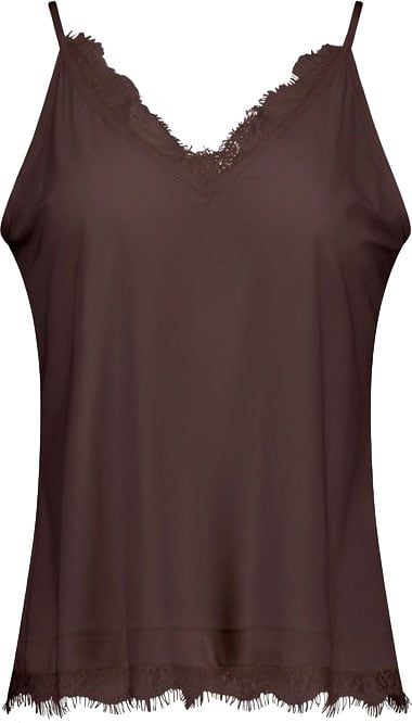 STUDIO ANNELOES - Mitzie lace top - 13955 - 8700 Espresso Bruin